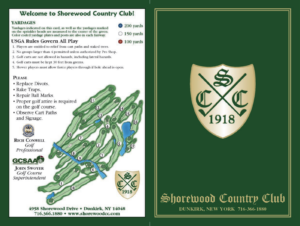 Golf Course - Scorecard - Shorewood Country Club